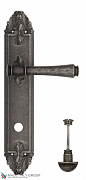 Дверная ручка Venezia "CALLISTO" WC-2 на планке PL90 античное серебро