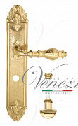Дверная ручка Venezia "GIFESTION" WC-2 на планке PL90 полированная латунь