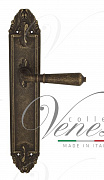 Дверная ручка Venezia "VIGNOLE" на планке PL90 античная бронза