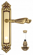 Дверная ручка Venezia "OPERA" WC-4 на планке PL96 французское золото + коричневый