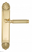 Дверная ручка Venezia "MOSCA" на планке PL87 полированная латунь