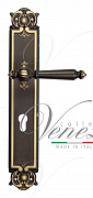 Дверная ручка Venezia "PELLESTRINA" CYL на планке PL97 темная бронза