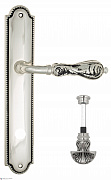 Дверная ручка Venezia "MONTE CRISTO" WC-4 на планке PL98 натуральное серебро + черный