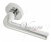 Дверная ручка на круглом основании Fratelli Cattini "LINEA" 7-CR полированный хром