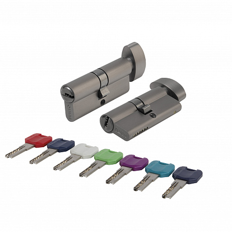 Цилиндровый Punto (Пунто) механизм MaxPro7002Knob60mm(25+10+25) GR графит 7key с вертушкой