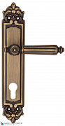 Дверная ручка на планке Fratelli Cattini "TORCELLO" CYL PL96-BY матовая бронза