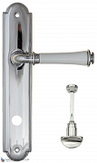 Дверная ручка на планке Fratelli Cattini "GRACIA CERAMICA BIANCO" WC-2 PL257-CR полированный хром
