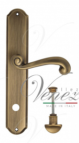 Дверная ручка Venezia "CARNEVALE" WC-2 на планке PL02 матовая бронза