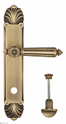 Дверная ручка Venezia "CASTELLO" WC-2 на планке PL87 матовая бронза