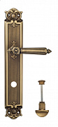 Дверная ручка Venezia "CASTELLO" WC-2 на планке PL97 матовая бронза