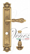 Дверная ручка Venezia "MONTE CRISTO" WC-4 на планке PL97 французское золото + коричневый