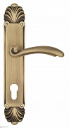 Дверная ручка Venezia "VERSALE" CYL на планке PL87 матовая бронза
