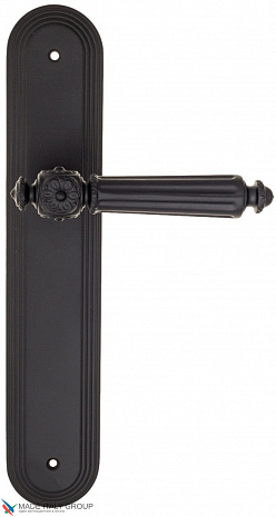 Дверная ручка на планке Fratelli Cattini "TORCELLO" PL288-NM матовый черный