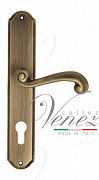 Дверная ручка Venezia "CARNEVALE" CYL на планке PL02 матовая бронза