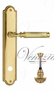 Дверная ручка Venezia "MOSCA" WC-4 на планке PL98 полированная латунь