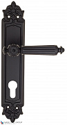 Дверная ручка на планке Fratelli Cattini "TORCELLO" CYL PL96-NM матовый черный