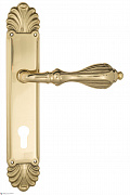 Дверная ручка Venezia "ANAFESTO" CYL на планке PL87 полированная латунь