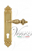 Дверная ручка Venezia "LUCRECIA" CYL на планке PL96 полированная латунь
