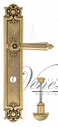Дверная ручка Venezia "CASTELLO" WC-2 на планке PL97 французское золото + коричневый