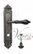 Дверная ручка Venezia "MONTE CRISTO" WC-2 на планке PL96 античное серебро