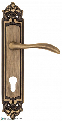 Дверная ручка на планке Fratelli Cattini "LUCCIA" CYL PL96-BY матовая бронза
