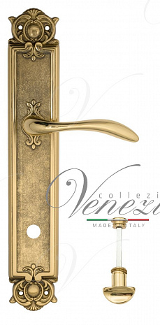 Дверная ручка Venezia "ALESSANDRA" WC-2 на планке PL97 полированная латунь