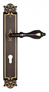 Дверная ручка Venezia "ANAFESTO" CYL на планке PL97 темная бронза