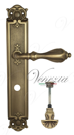 Дверная ручка Venezia "ANAFESTO" WC-4 на планке PL97 матовая бронза