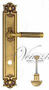 Дверная ручка Venezia "MOSCA" WC-2 на планке PL97 французское золото + коричневый