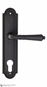 Дверная ручка на планке Fratelli Cattini "TOSCANA" CYL PL248-NM матовый черный