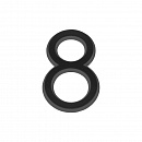 Цифра "8" самоклеящаяся ABS (50х37) (FUARO) BL черный