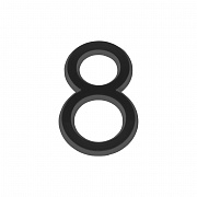 Цифра "8" самоклеящаяся ABS (50х37) (FUARO) BL черный