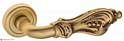 Дверная ручка Venezia "FLORENCE" D1 французcкое золото + коричневый