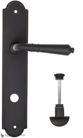 Дверная ручка на планке Fratelli Cattini "TOSCANA" WC-2 PL257-NM матовый черный