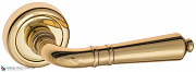 Дверная ручка на круглом основании Fratelli Cattini "TOSCANA" D1-OLV полированная латунь