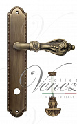 Дверная ручка Venezia "FLORENCE" WC-4 на планке PL98 матовая бронза