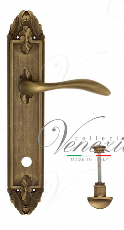 Дверная ручка Venezia "ALESSANDRA" WC-2 на планке PL90 матовая бронза