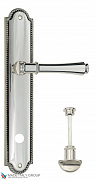 Дверная ручка Venezia "CALLISTO" WC-2 на планке PL98 натуральное серебро + черный