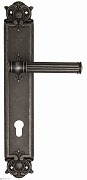 Дверная ручка Venezia "IMPERO" CYL на планке PL97 античное серебро