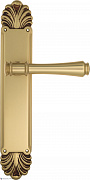 Дверная ручка Venezia "CALLISTO" на планке PL87 французское золото + коричневый