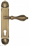 Дверная ручка Venezia "ANAFESTO" CYL на планке PL87 матовая бронза