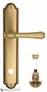 Дверная ручка Venezia "CALLISTO" WC-4 на планке PL98 французское золото + коричневый