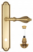 Дверная ручка Venezia "ANAFESTO" WC-4 на планке PL98 французское золото + коричневый