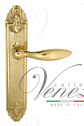 Дверная ручка Venezia "MAGGIORE" на планке PL90 полированная латунь