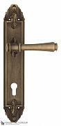 Дверная ручка Venezia "CALLISTO" CYL на планке PL90 матовая бронза