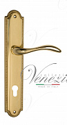 Дверная ручка Venezia "ALESSANDRA" CYL на планке PL98 полированная латунь