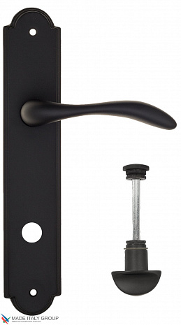 Дверная ручка на планке Fratelli Cattini "LUCCIA" WC-2 PL257-NM матовый черный