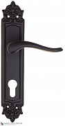 Дверная ручка на планке Fratelli Cattini "LAVERA" CYL PL96-NM матовый черный