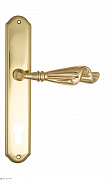 Дверная ручка Venezia "OPERA" CYL на планке PL02 полированная латунь