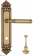 Дверная ручка Venezia "MOSCA" WC-2 на планке PL96 французское золото